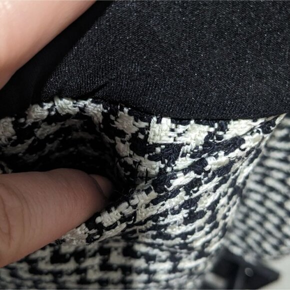 ZARA | Open Back Blazer Dress in Black/White Houndstooth - Picture 7 of 13